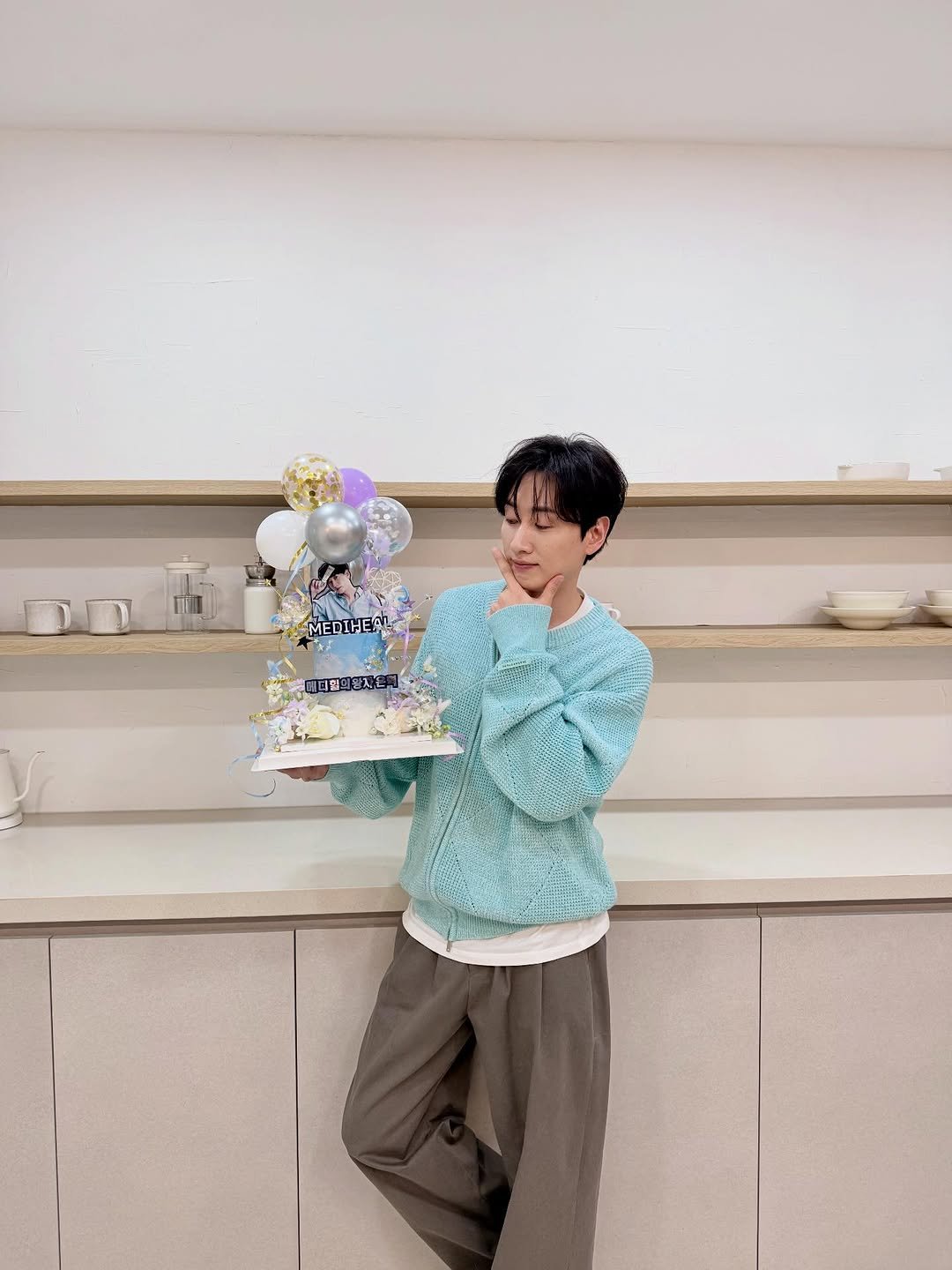 Photo shared by EUNHYUK on December 31, 2025 tagging @mediheal_official. May be an image of cake and text.