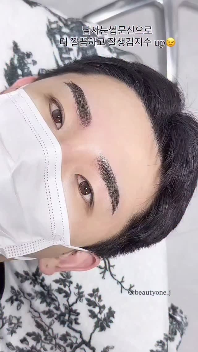 beautyone_j 게시물 이미지: #남자눈썹문신 #강남남자눈썹문신 기존 모질이 진해서 남자다운 스타일로🤗