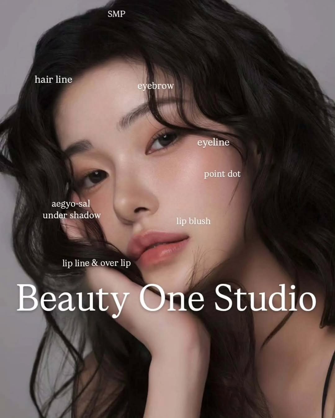 Photo by アートメイク 韓國 눈썹문신 강남 남자눈썹문신 입술문신 남자입술문신 반영구수강 반영구학원 뷰티원 on November 17, 2025. May be an image of one or more people, makeup, lipstick, hair, magazine and text that says 'SMP hair hairline line eyebrow eyeline point dot aegyo-sal o-sal aegy under undershadow shadow lip blush lip line & over lip Beauty One Studio'.