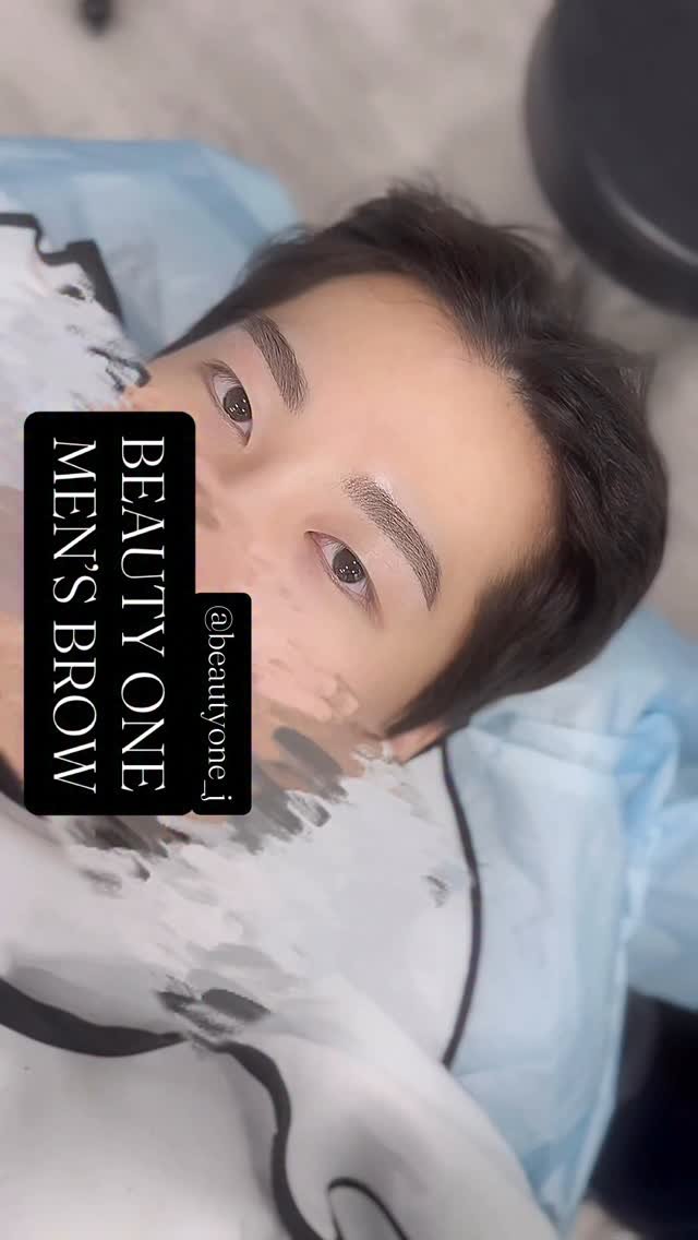beautyone_j 게시물 이미지: #남자눈썹 부드러운느낌이 드는 눈썹으로👻일주일뒤는 좀 더 자연스러워져요😉머리삔땜에...