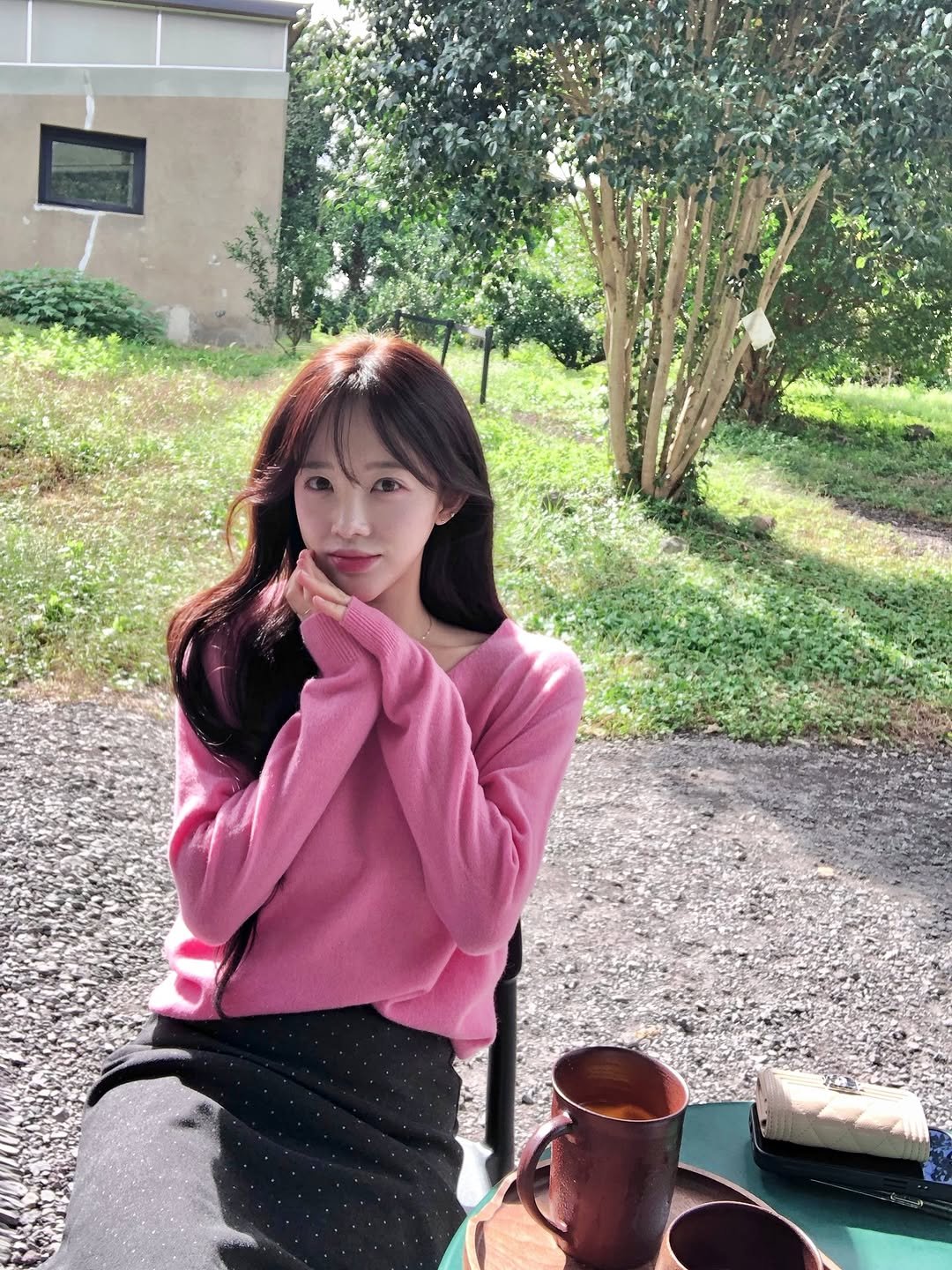 Photo by Lee Seulbi on October 31, 2025. May be an image of one or more people, hair, top, outdoors and text.