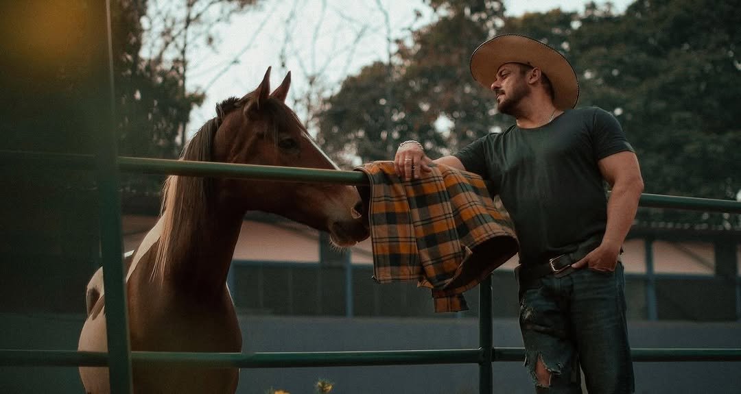 Photo by Salman Khan on November 01, 2025. May be an image of riding on a horse, horse and text.