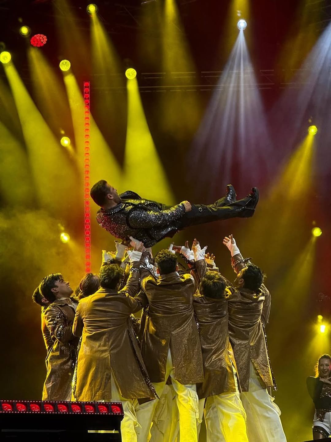 Photo by Salman Khan on November 15, 2025. May be an image of dancing, concert and text.