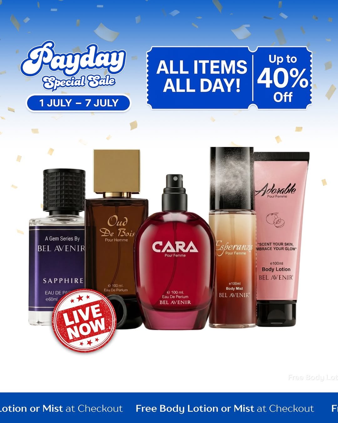 belavenir_perfumes 게시물 이미지: PAYDAY SALE IS NOW LIVE! 💙

This is the moment...