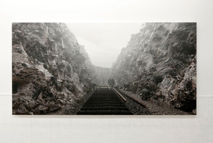 Photo shared by Below Grand Gallery on February 09, 2026 tagging @this.frank.wang, and @artistyukihe. May be art of text.