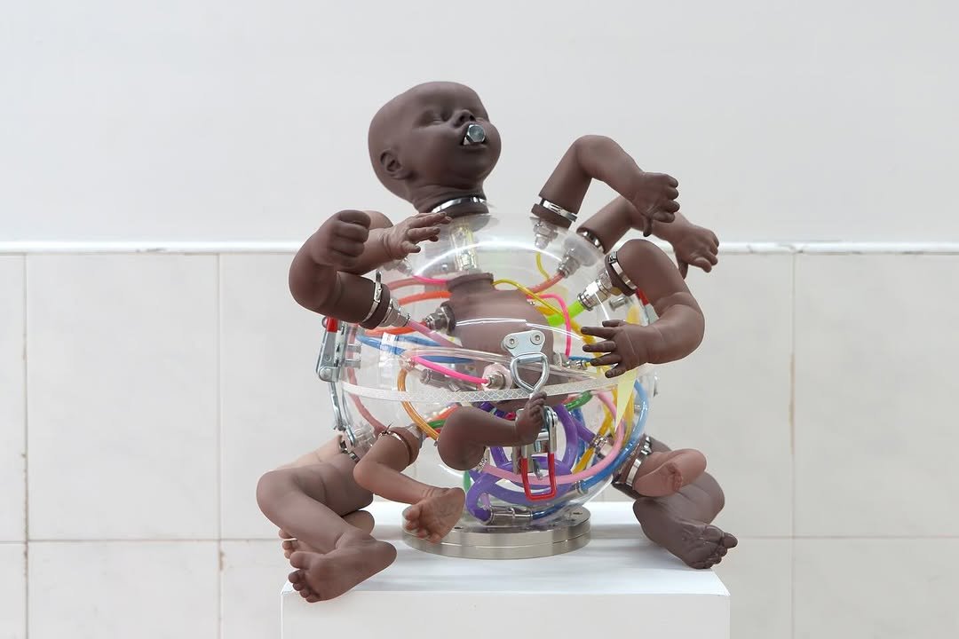 Photo by Below Grand Gallery in Below Grand Gallery with @_terrancejames_, and @mosmosk. May be an image of sculpture, bust and text.