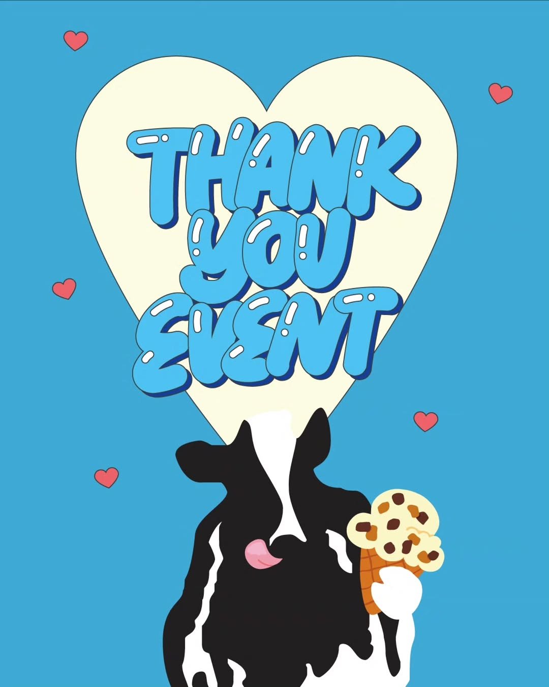 Photo by 벤앤제리스 Ben&Jerry’s Korea on April 21, 2026. May be a doodle of calf, poster, card and text that says 'THE THAm せむ ai EVENT'.