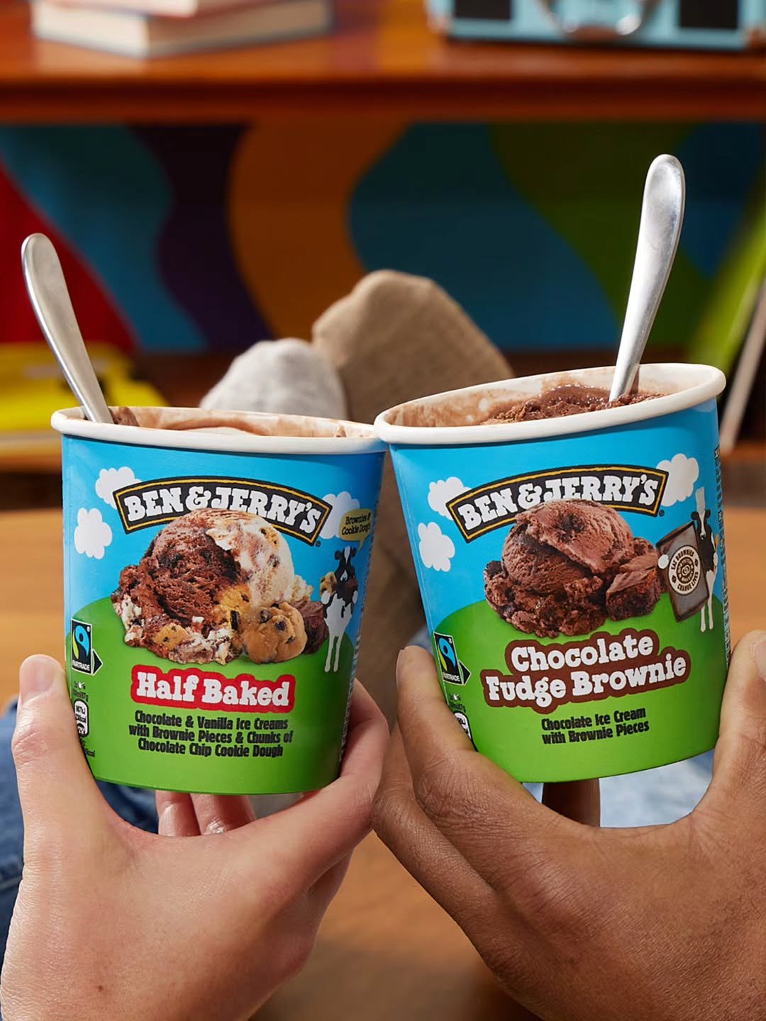 Photo by 벤앤제리스 Ben&Jerry’s Korea on January 14, 2026. May be an image of ‎gelato and ‎text that says '‎BEN EN&JERRY'S BEN&JERRY'S BEN &JERRY'S منيت મ Half HalfBaked Baked tnocolate Chocolado Vanilla EudgeBrownie Eudge Chocolate Brownie co Chocolate Ice Browwe Cnancoat/aePleces PCC‎'‎‎.