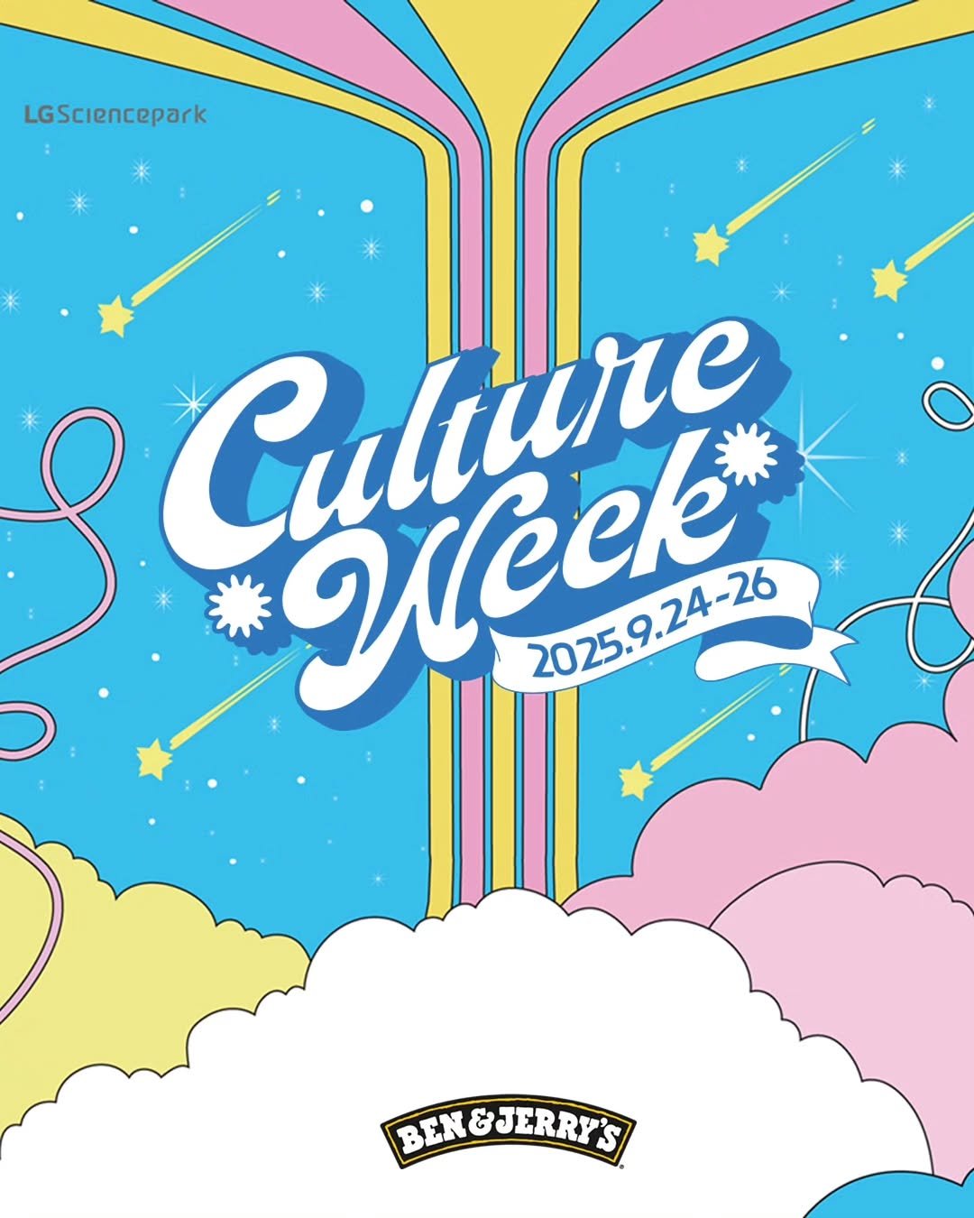 Photo by 벤앤제리스 Ben&Jerry’s Korea on September 23, 2025. May be a graphic of magazine, poster and text that says 'LGSciencepark 3 Culaure Keek 2025.9.24-26 2025.9.24-26 BENGJERRY'S BEN'.