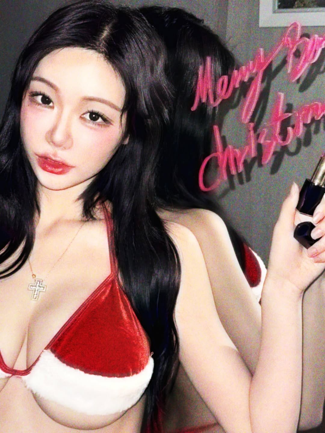 Photo by Berry on December 16, 2025. May be an image of one or more people, hair, cigarette, bra, cigar and text.