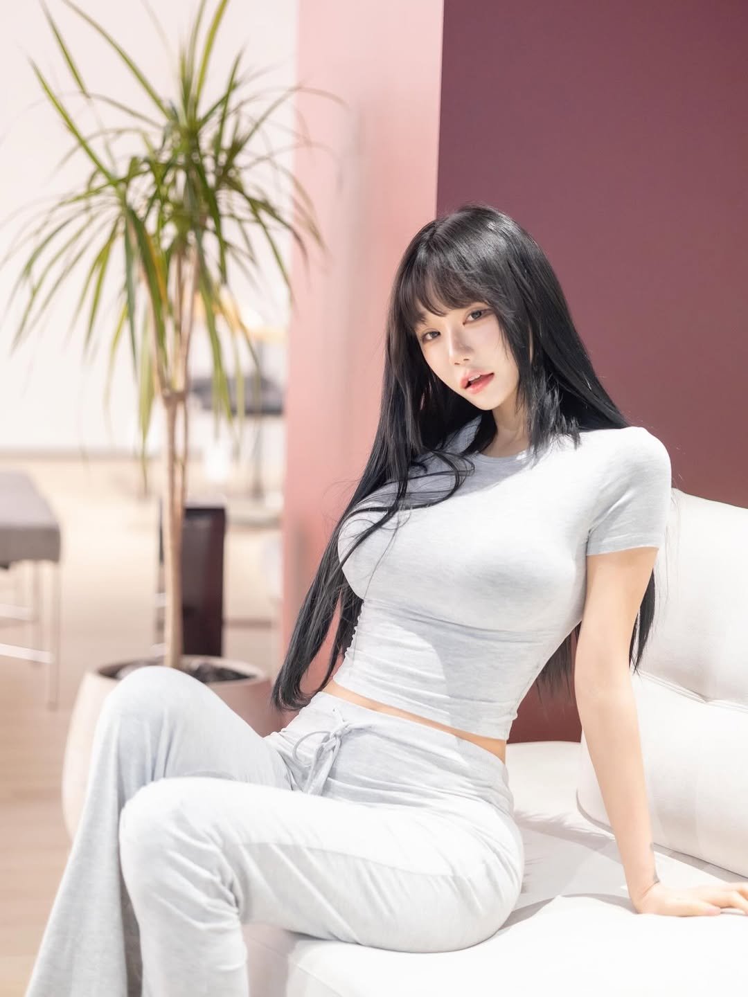 Photo by Berry on March 04, 2026. May be an image of one or more people, hair, sleepwear, sweatpants and text.