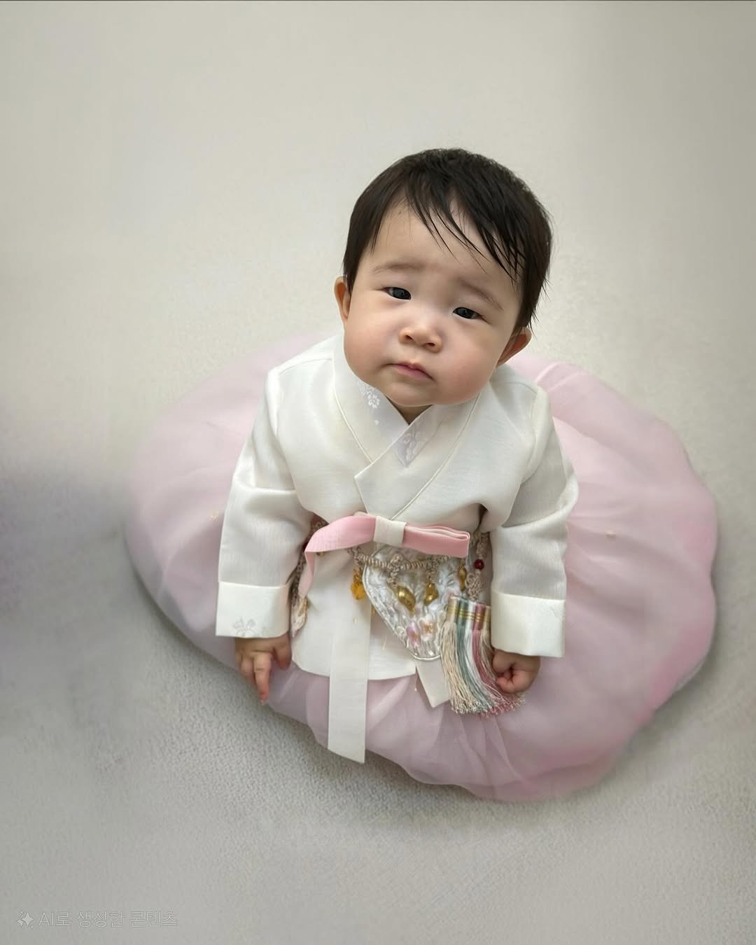 Photo by 김수현  딸기엄마🍓 on September 04, 2025. May be an image of 1 person, baby and text.