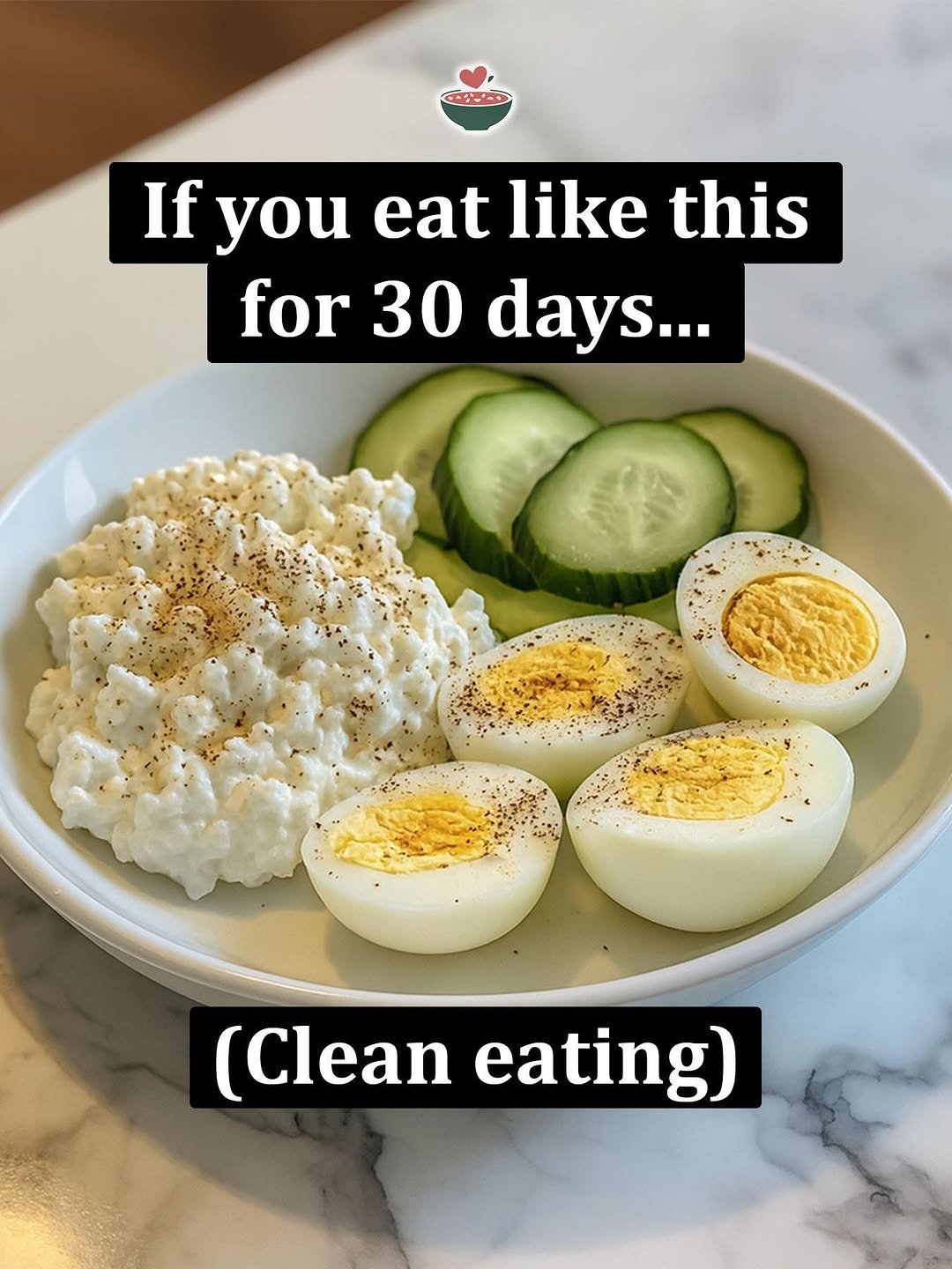 Photo by Natural Remedies on November 28, 2025. May be an image of ‎egg yolk, cucumber, yogurt, boiled egg and ‎text that says '‎مح If you eat like this for 30 days... (Clean eating)‎'‎‎.
