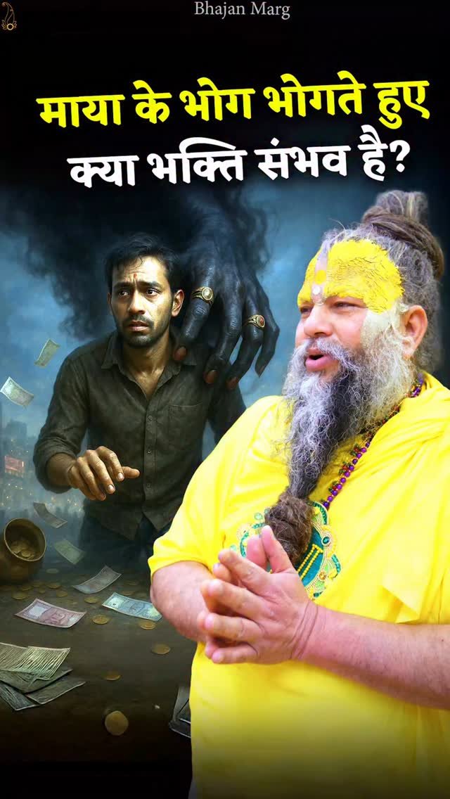 bhajanmarg_official 게시물 이미지: माया के भोग भोगते हुए क्या भक्ति संभव...
