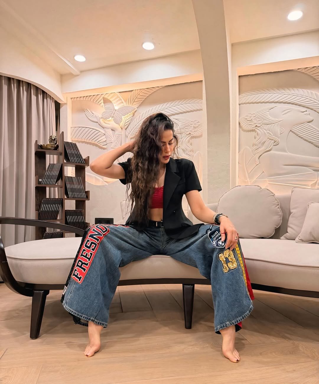 Photo by Bhavana Singh on February 21, 2026. May be an image of sarong and text.