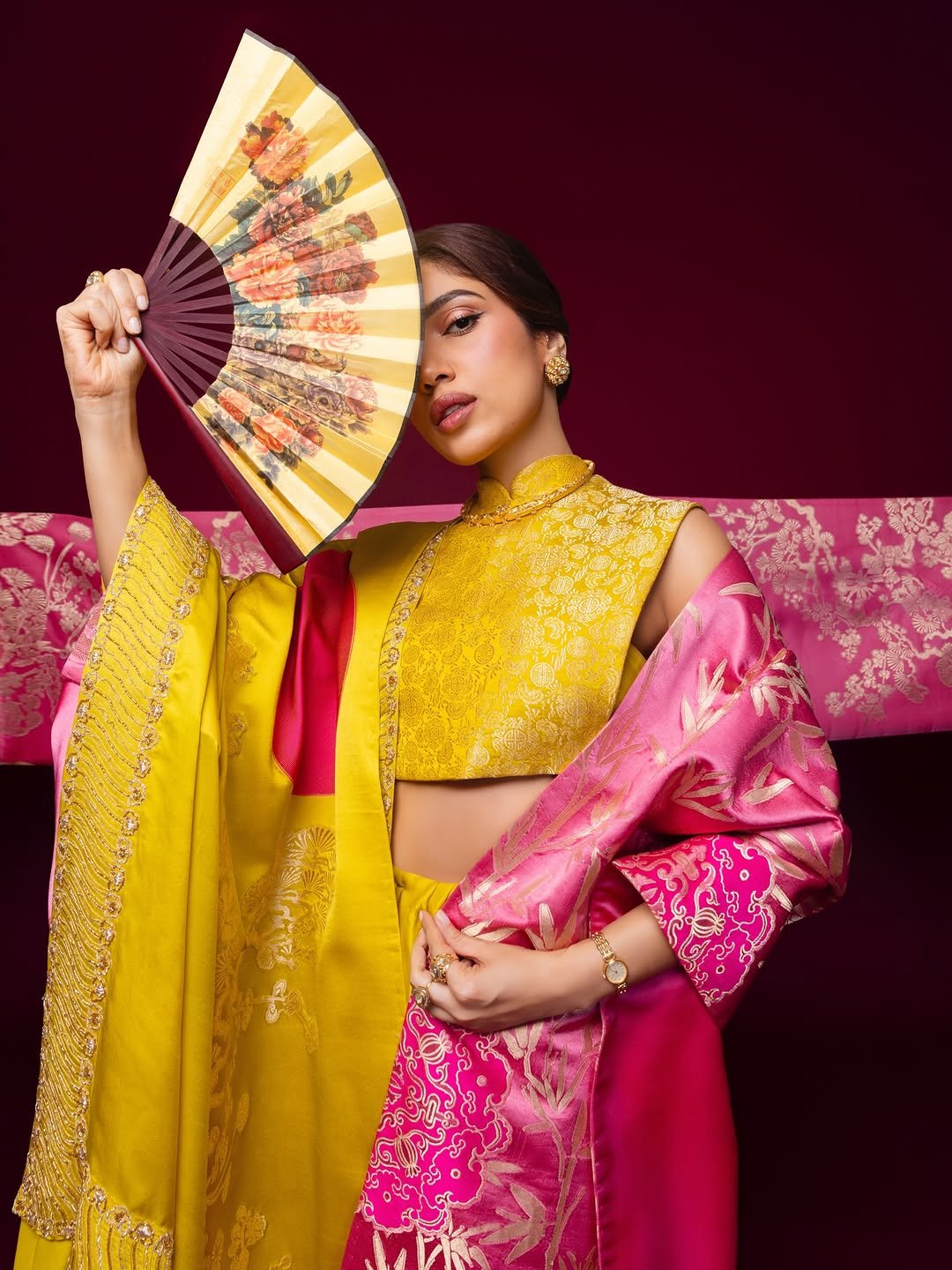 Photo by Bhumi Satish Pednekkar on November 23, 2025. May be an image of one or more people, makeup and text.