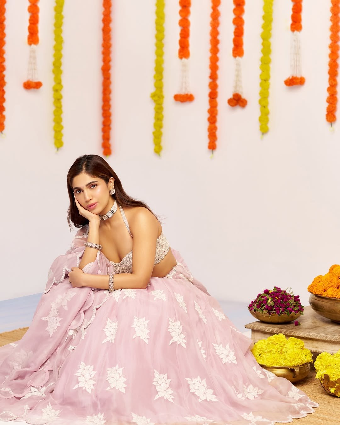 Photo by Bhumi Satish Pednekkar on November 13, 2025. May be an image of one or more people, makeup, dress, net and text.