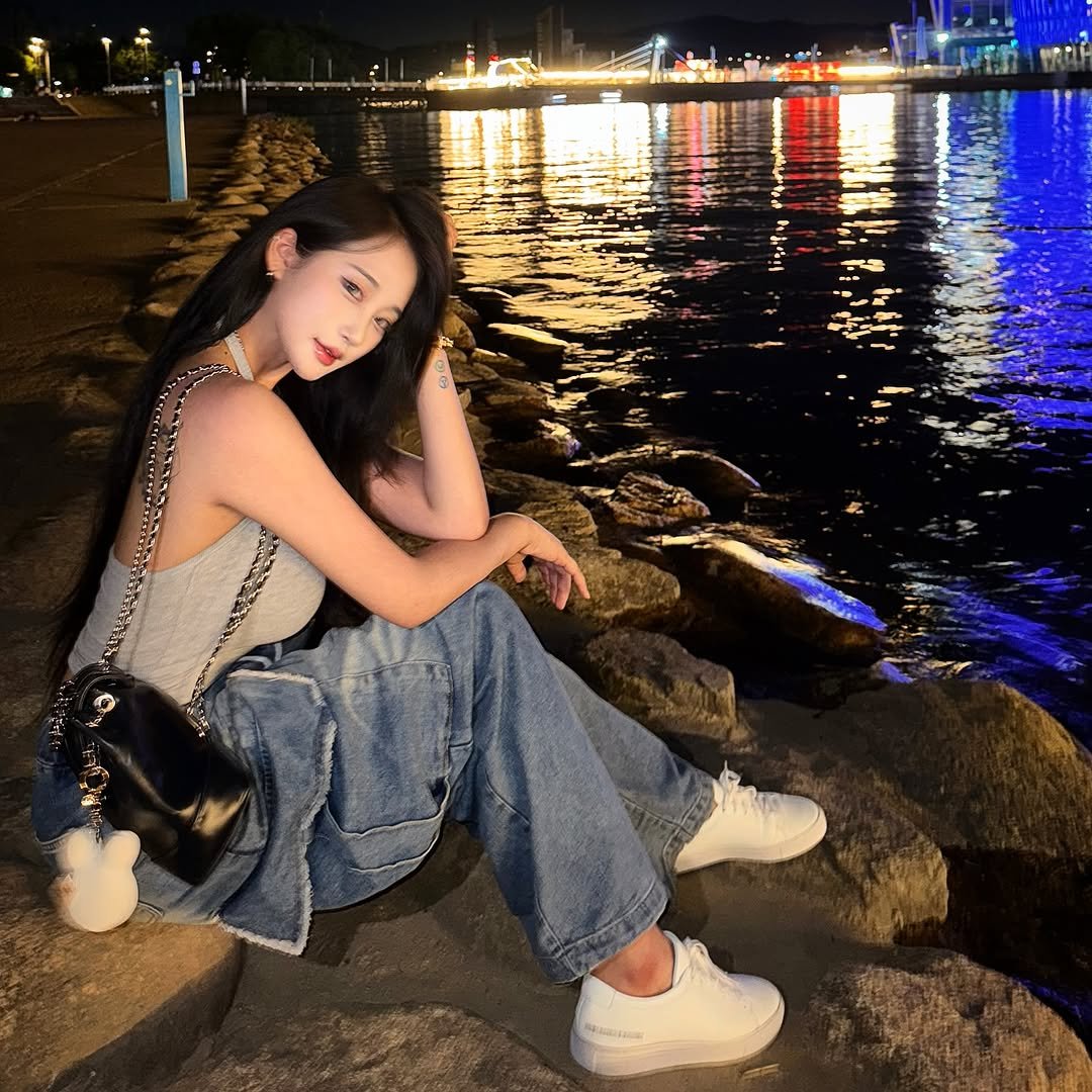 Photo shared by BIBI on July 26, 2025 tagging @p31_korea. May be an image of 1 person, outdoors and text.