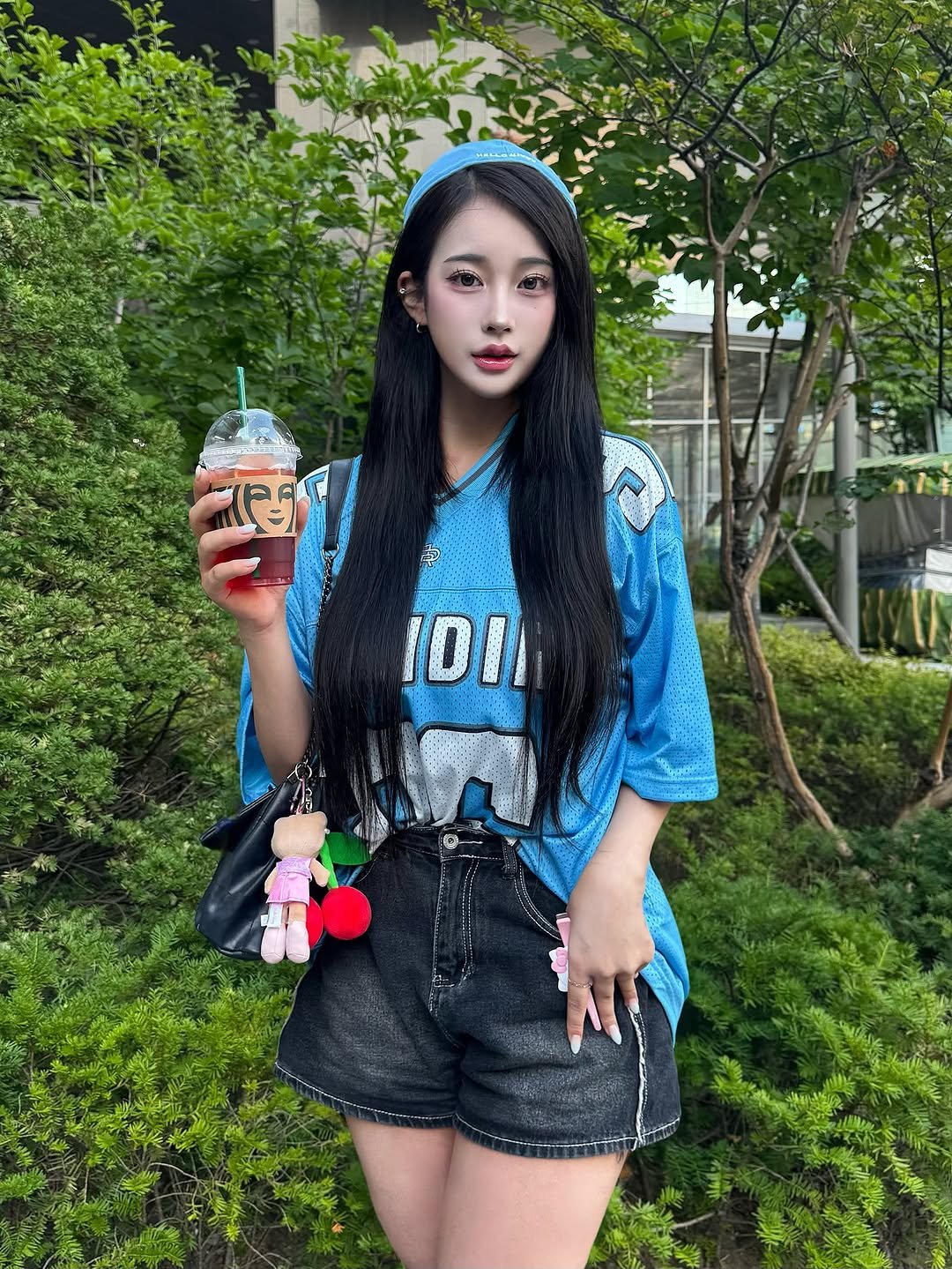 Photo shared by BIBI on August 24, 2025 tagging @bondir_kr_official. May be an image of 1 person, shorts, top and text.