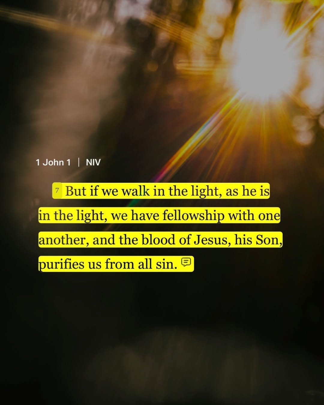 bible 게시물 이미지: 1 John 1:7