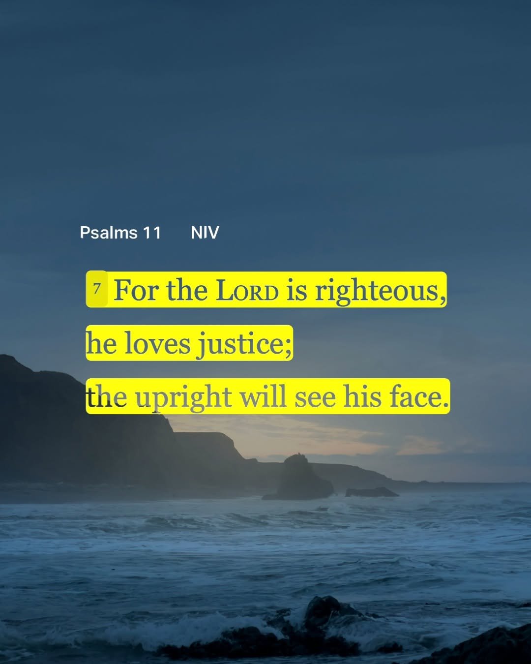 bible 게시물 이미지: Psalms 11:7