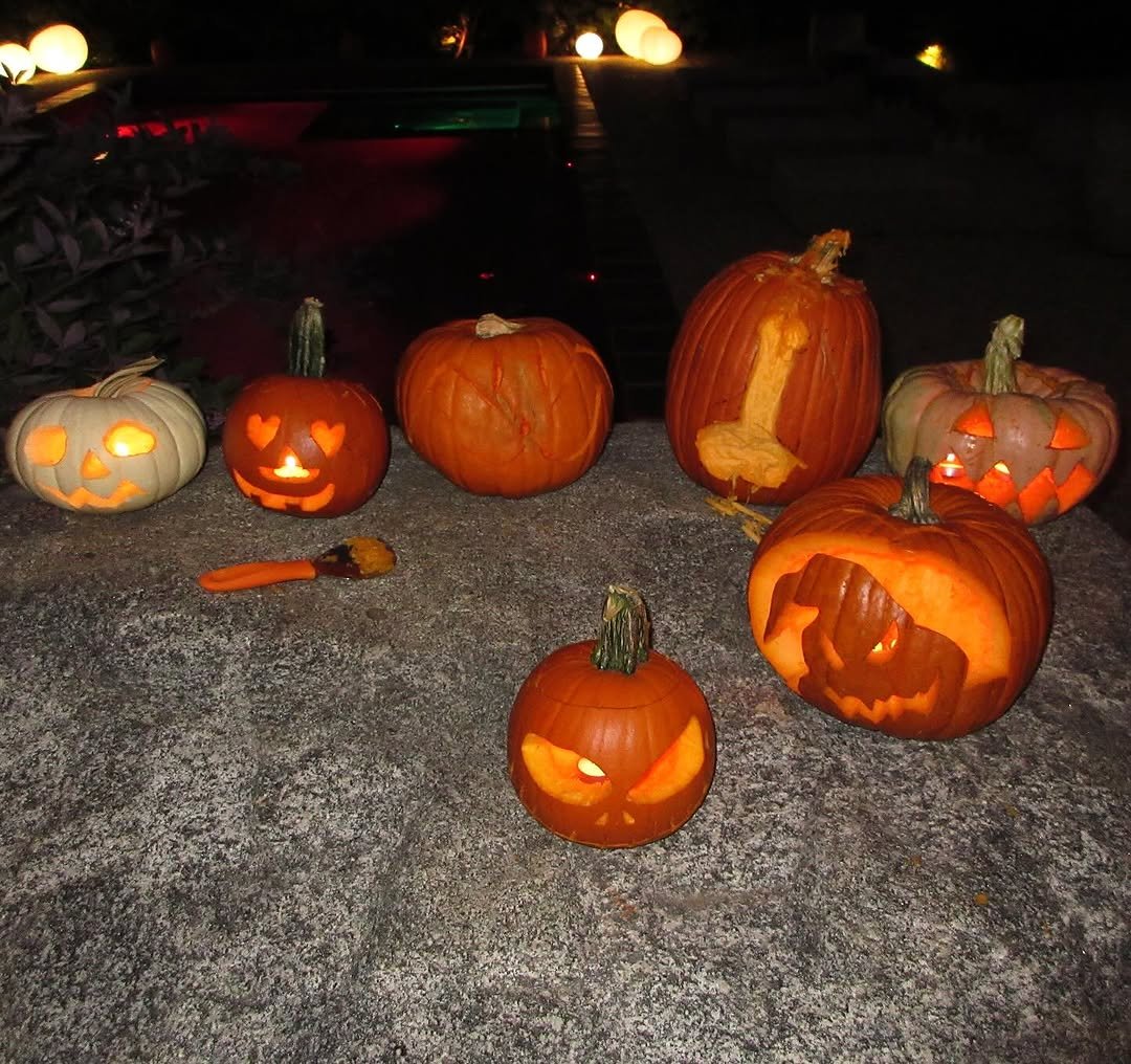 Photo by BILLIE EILISH on November 04, 2025. May be an image of pumpkin, gourd and text.