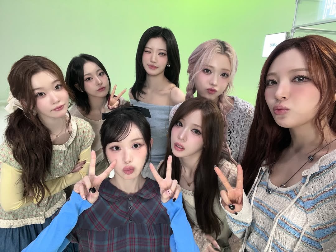 Photo by Billlie on March 24, 2026. May be an image of one or more people, hair, top and text.