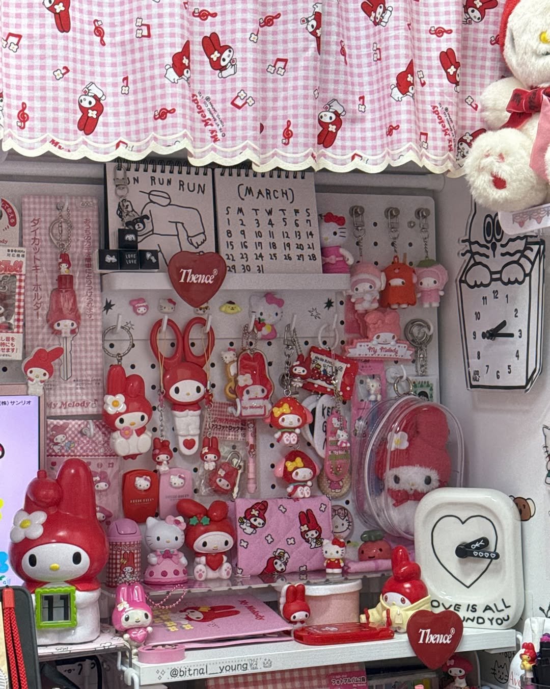 Photo shared by 공시생 빛날 영 ✸ STUDY • DESK • DECOR on March 10, 2026 tagging @sanrio, @thence_studio, @inapsquare, @sanrio_kr, and @add.half. May be an image of ‎heart, toy and ‎text that says '‎মর্ တ်ဂေီး 담 13 حة מות RUN RUN PAAM (MARCH) Thence 8) 》サンリオ Melodyo 9 صهر 0000 OVEISALL ENDYO IS ALL OVEIS INDYOU YOU UND Thence @bitnal_young young @bitnal_‎'‎‎.