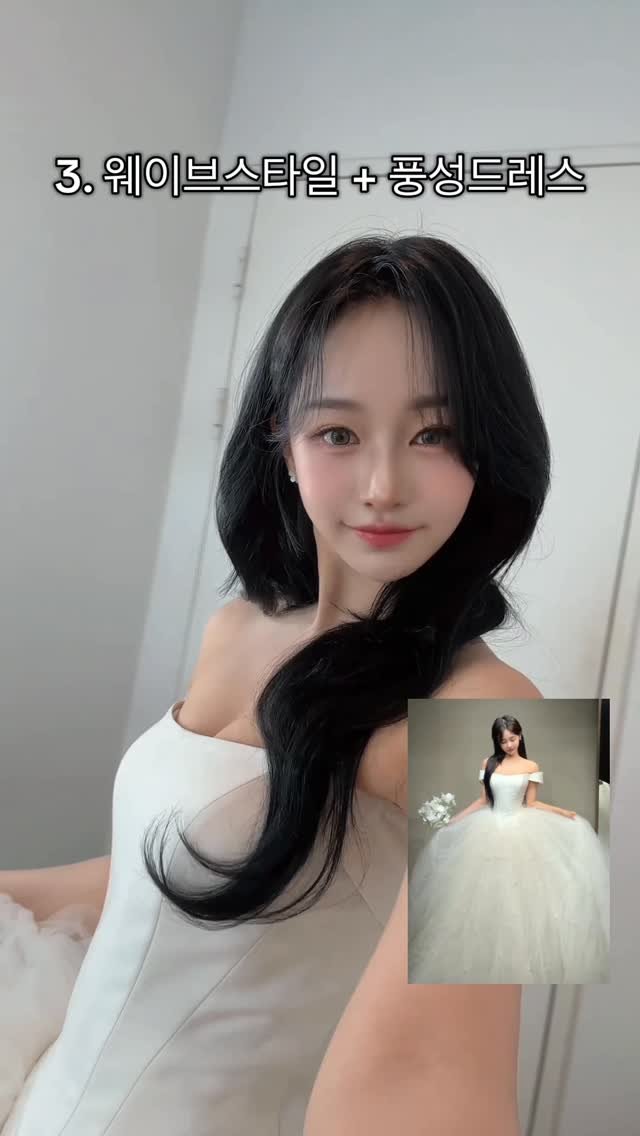 bj._.haru 게시물 이미지: 공주놀이한날 👰‍♀️💕 고르기 힘들었던  촬영용 드레스. 여러분은 몇번이 좋은가요 ?