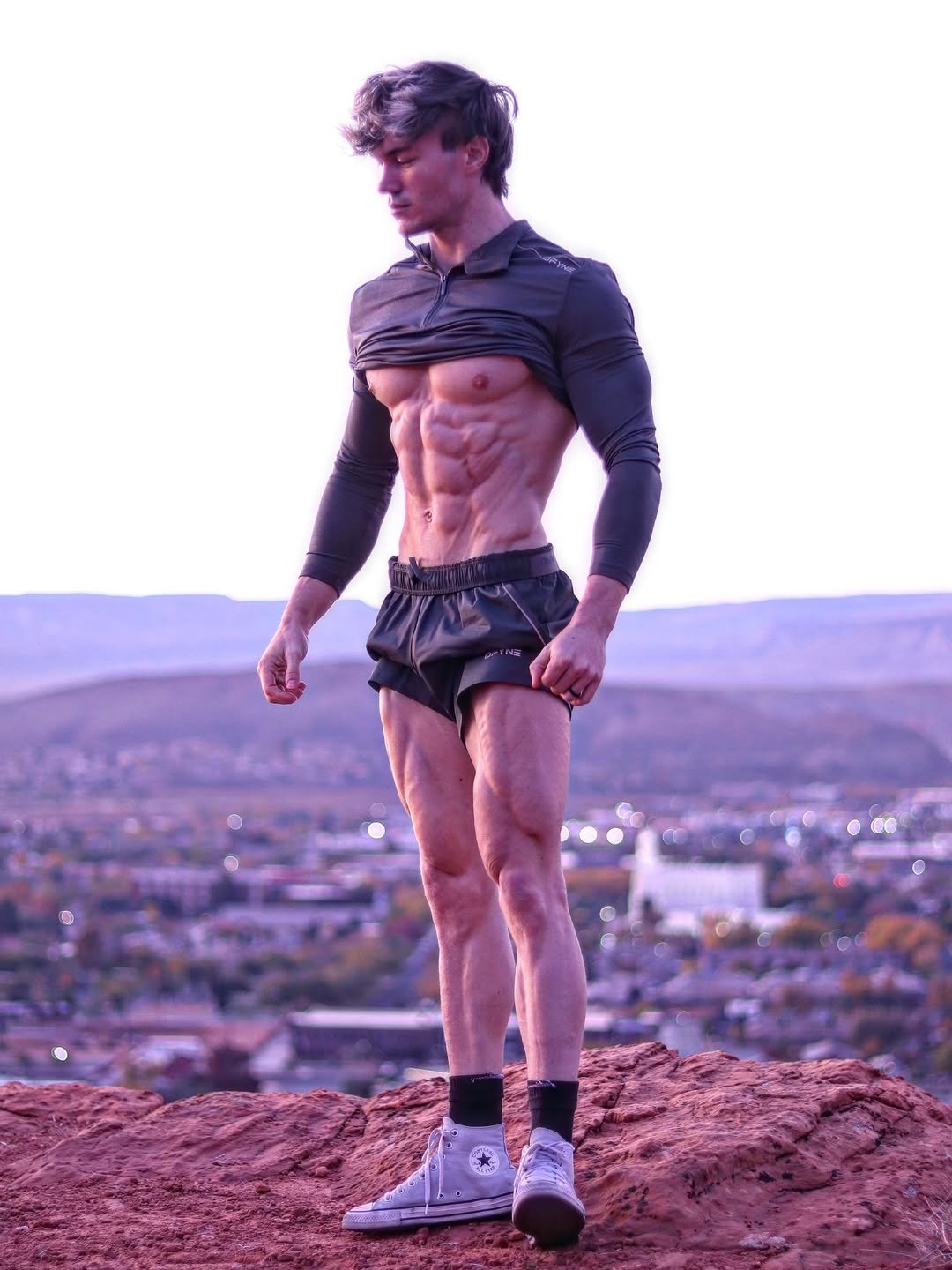 Photo shared by Jason Bjarnson on December 02, 2025 tagging @dfyne.official. May be an image of one or more people, biceps, people bodybuilding, kilt, underwear, sportswear and text.