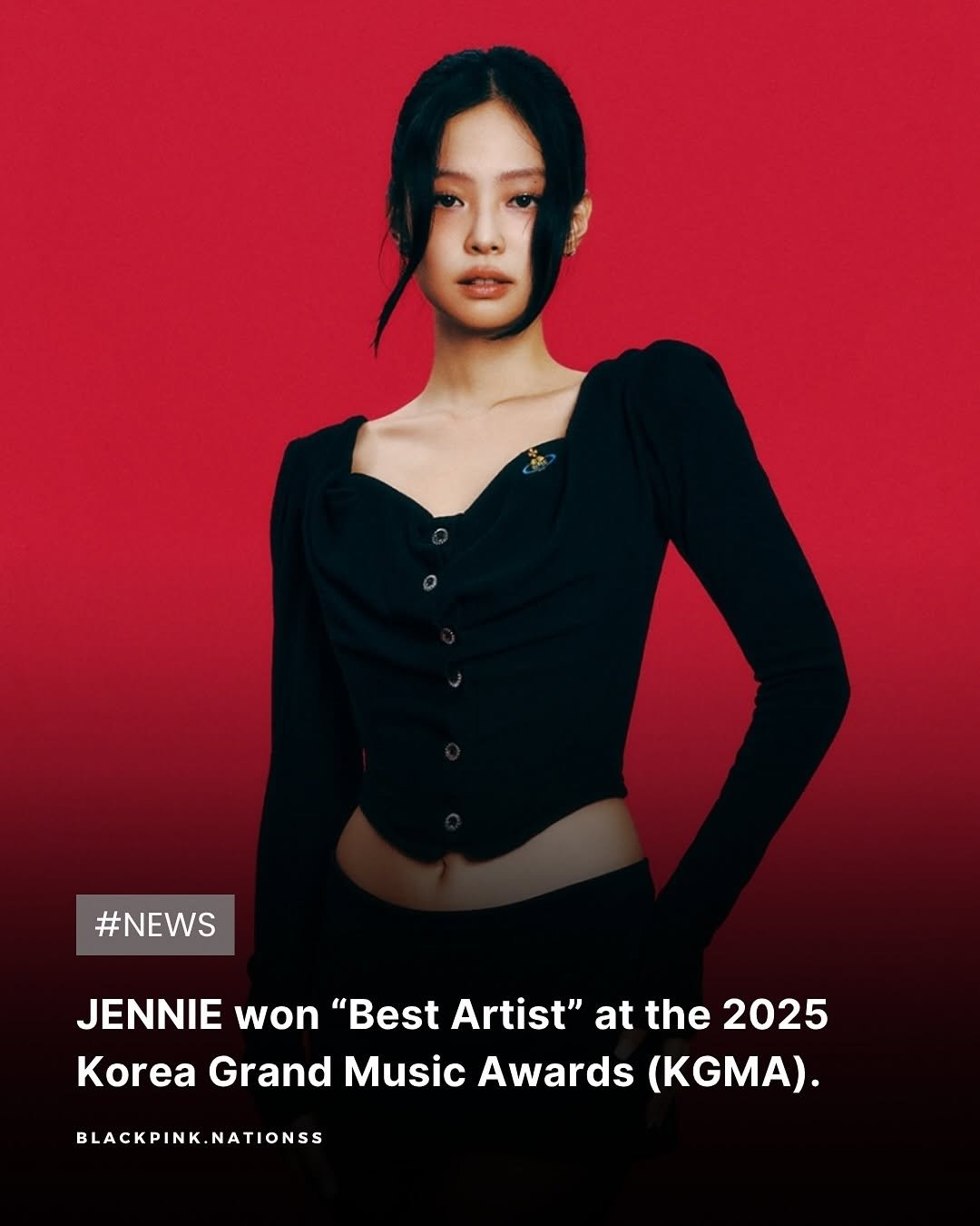 Photo shared by BLACKPINK | BLINK on November 14, 2025 tagging @blackpinkofficial, @jennierubyjane, @roses_are_rosie, @sooyaaa__, @lalalalisa_m, @kgma_official.kr, and @oddatelier.