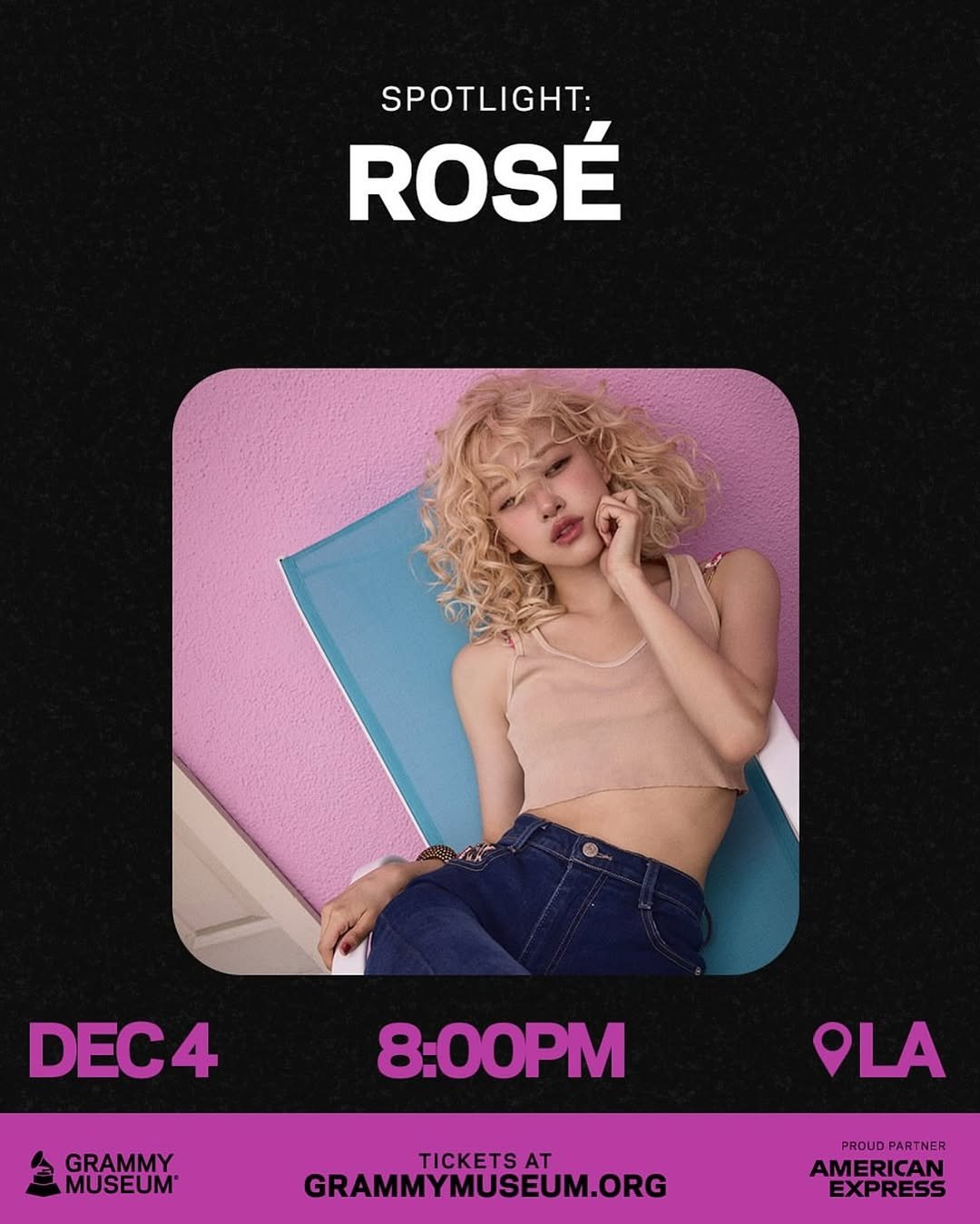 Photo shared by BLACKPINK | BLINK on November 14, 2025 tagging @grammymuseum, @blackpinkofficial, @jennierubyjane, @roses_are_rosie, @sooyaaa__, and @lalalalisa_m.