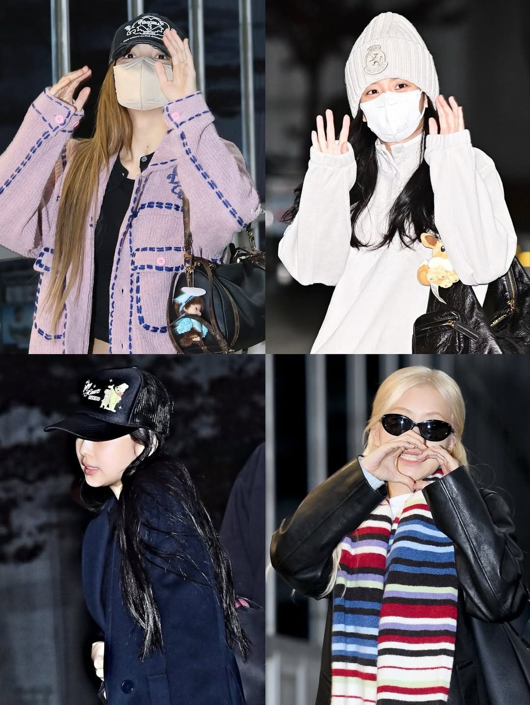 Photo shared by BLACKPINK | BLINK on November 21, 2025 tagging @blackpinkofficial, @jennierubyjane, @roses_are_rosie, @sooyaaa__, and @lalalalisa_m. May be an image of one or more people, hair, hat, top and text.