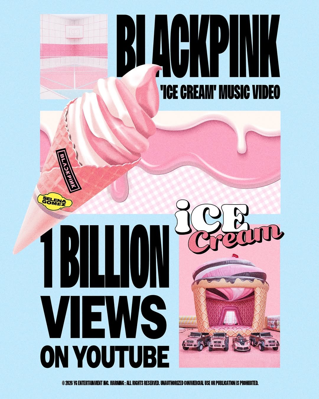 blackpinkofficial 게시물 이미지: #BLACKPINK #IceCream #MV #1BILLION #YOUTUBE