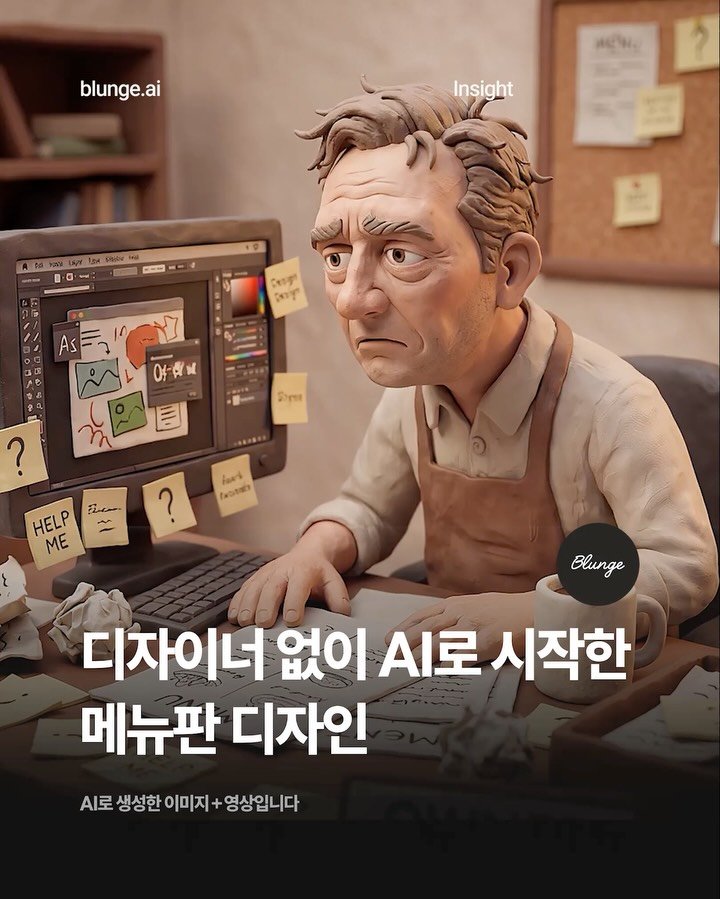 blunge.ai.kr 게시물 이미지: 디자이너 없이도, 시작할 수 있어요. 작은 가게의 사장님들을 위한 시리즈를...