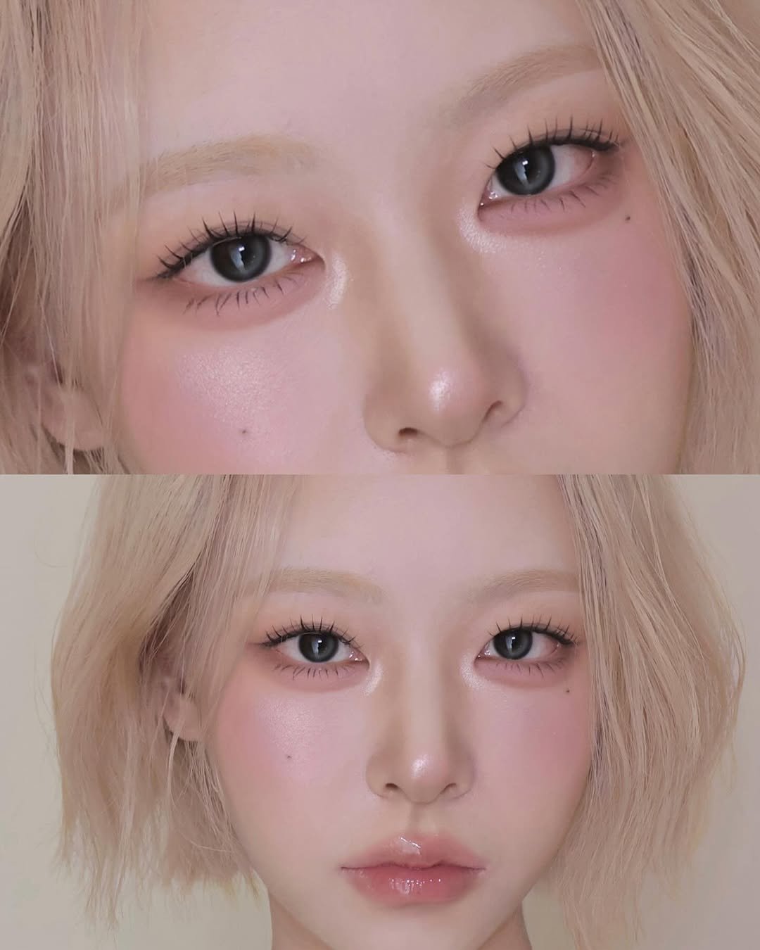Photo shared by 벨르메종 디자이너 on August 27, 2025 tagging @hemeko.o, and @a.chicosmetics. May be a closeup of 2 people, hair and text.
