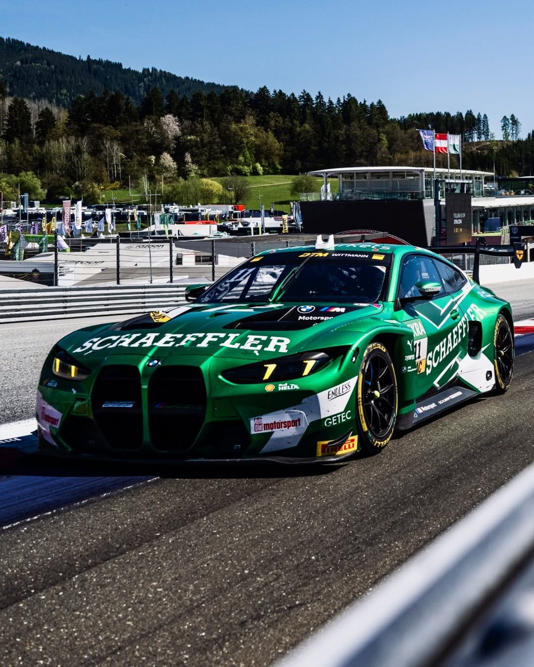 Photo shared by BMW M Motorsport 🏆 on April 24, 2026 tagging @wittmannracing, @ansys_inc, @dtm.official, @schubert_motorsport, @schaefflergroup, @robomarkets, and @endlessbraketechnology. May be an image of racing vehicles, race car and text.