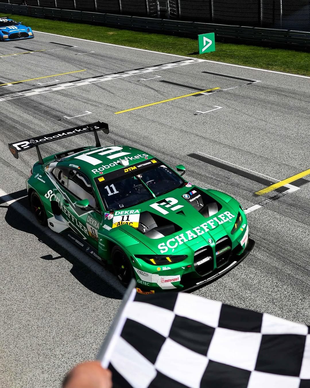 Photo shared by BMW M Motorsport 🏆 on April 26, 2026 tagging @wittmannracing, @dtm.official, @schubert_motorsport, @bmwm, and @adac_motorsport. May be an image of racing vehicles, race car and text.