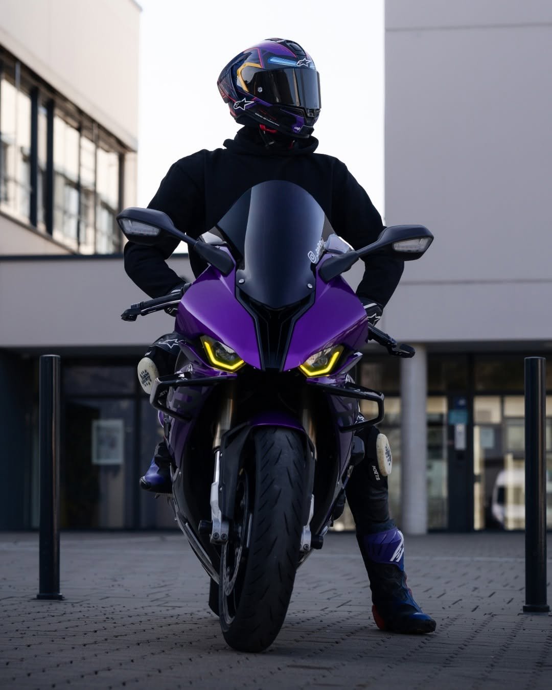 Photo by BMW Motorrad on April 24, 2026. May be an image of racing vehicles, motorcycle, helmet, wheel and text.