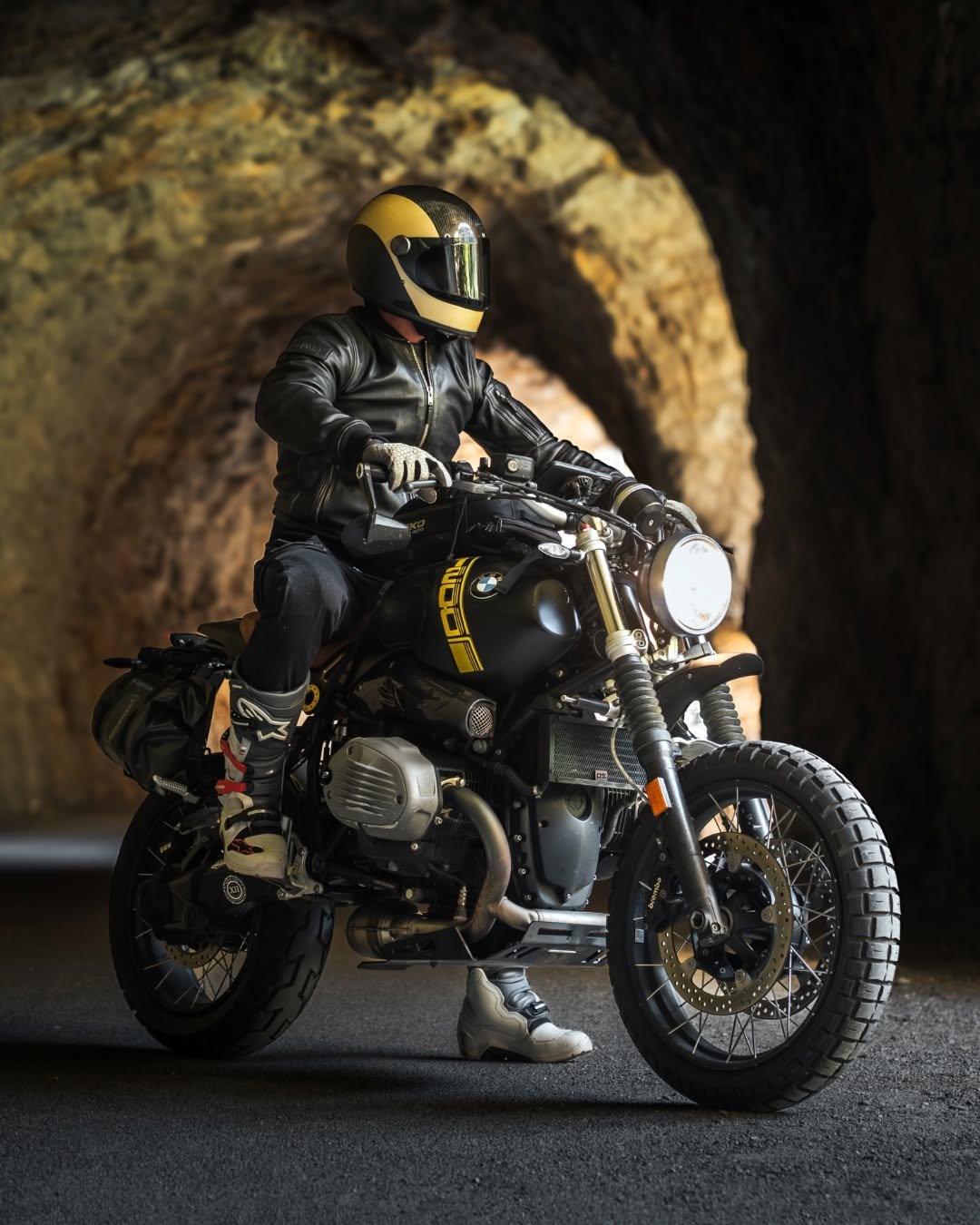 Photo by BMW Motorrad on September 24, 2025. May be an image of 1 person, racing a vehicle, motorcycle, helmet and text.