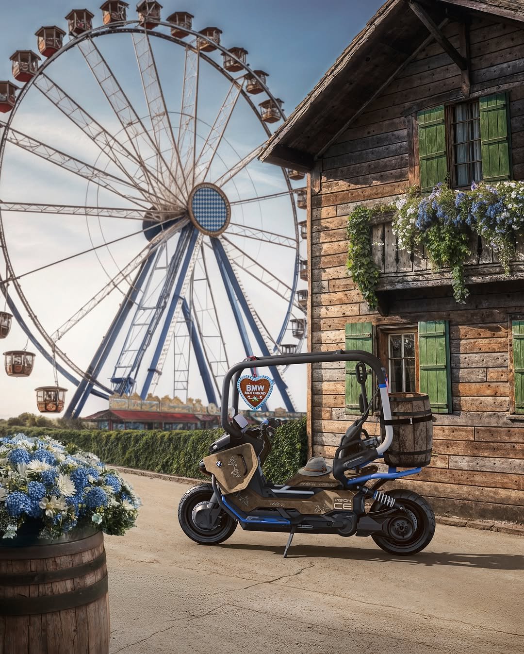 Photo shared by Markus Flasch on September 20, 2025 tagging @bmwmotorrad, and @bmwmotorradde. May be an image of segway, motorcycle, wheel, scooter and text.