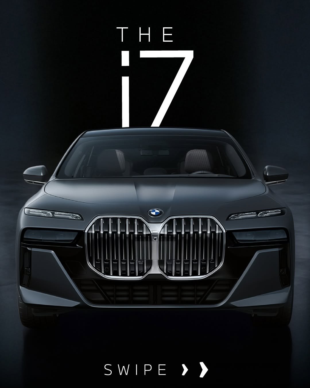 Photo by BMW USA on February 10, 2026. May be an image of ‎sedan, wheel and ‎text that says '‎THE i7 صق יר SWIPE>> >> SWIPE‎'‎‎.