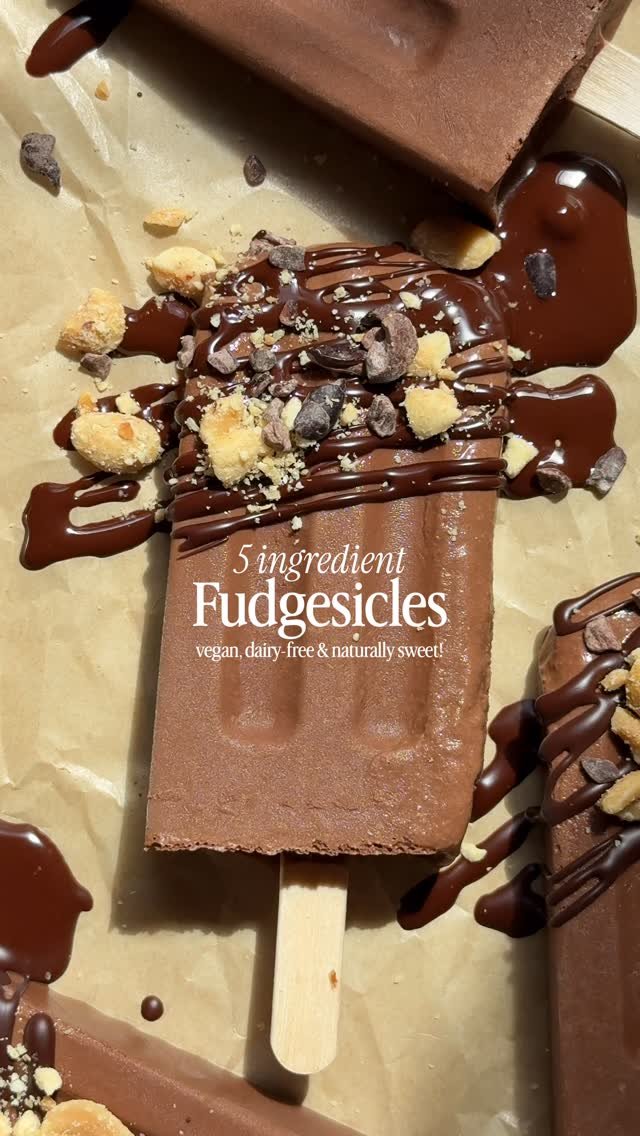 booboosbakeryy 게시물 이미지: Homemade Fudgesicles 🍫 made with only 5 simple...
