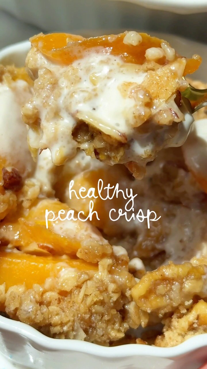 booboosbakeryy 게시물 이미지: Healthy Peach Crisp 🍑✨ one of the most popular...
