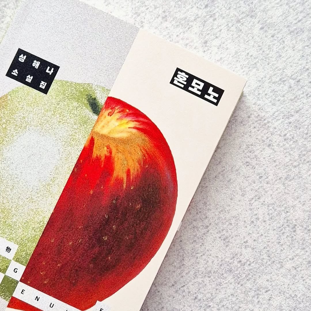 Photo by 구구의 서재 + 북스타그램 + 책소개 on June 27, 2025. May be an image of apple, book, magazine and text that says 'な 소설집 설 집 해 ん 나 혼모노 모노 G E E N U'.