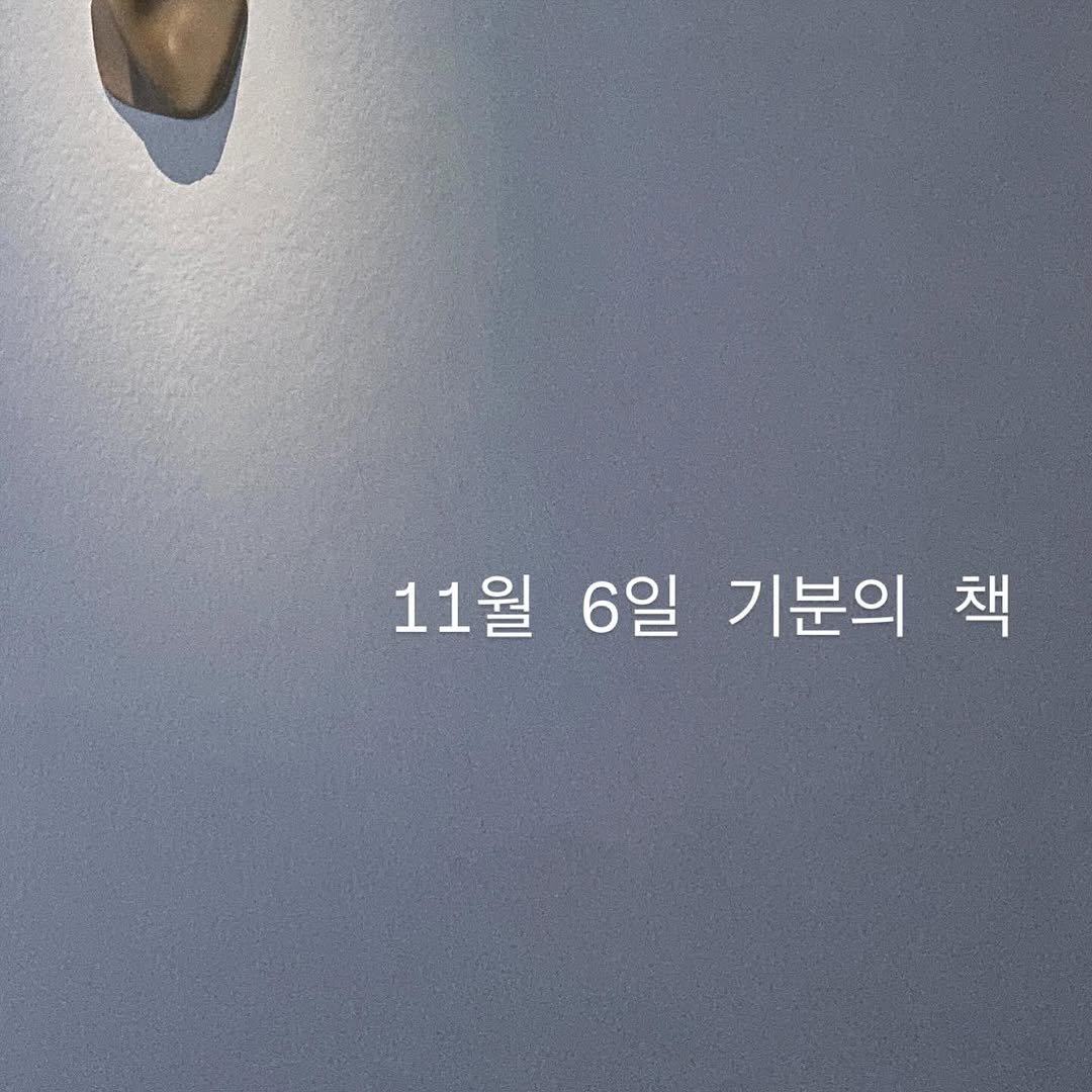 Photo by 책 의 기 분 on November 05, 2025. May be an image of text that says '11월 6일 기분의 책'.