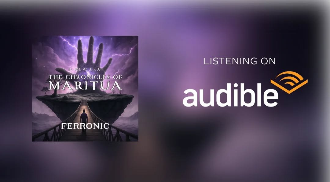 Photo shared by PenAiMe on January 20, 2026 tagging @ferronic_7, and @booksthakam. May be an image of poster, screen and text that says 'ABEWERA W HΕ CHRONICLES-OF LESOF MARITUA LISTENING ON FERRONIC audible'.