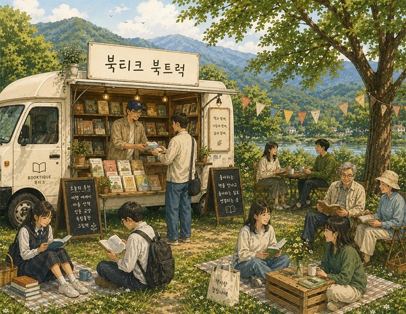 booktique_bookshop 게시물 이미지: 📚독서모임 사람들 때문에.

북트럭을 하고 싶다는 말을 내뱉은 지 2년쯤 된 것...