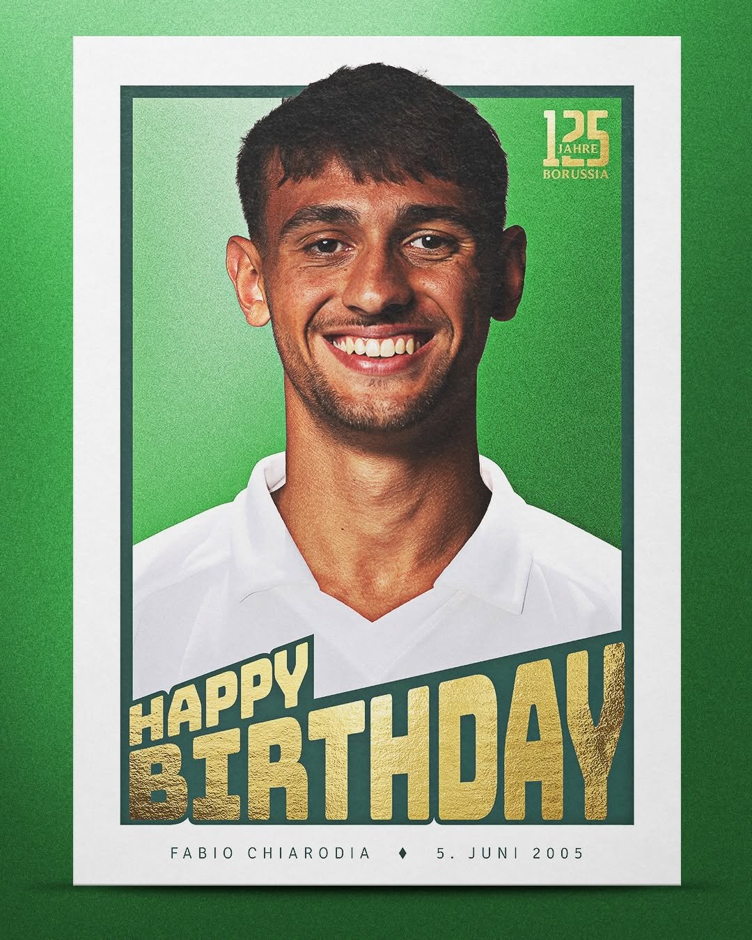 borussia 게시물 이미지: Tanti auguri, @fabio.chr_! 💚
Lass dich feiern...