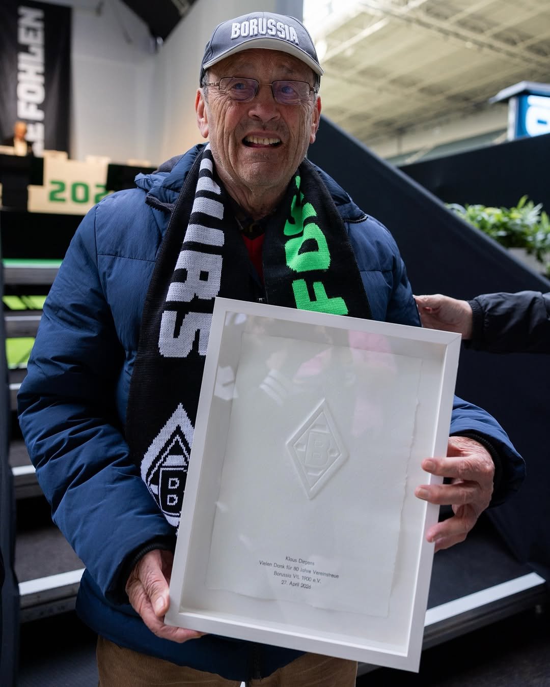 Photo by Borussia Mönchengladbach | Bundesliga on April 27, 2026. May be an image of picture frame, shadow box and text.